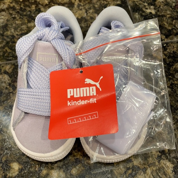 Puma suede halogen blue kids shoes - Picture 3 of 6